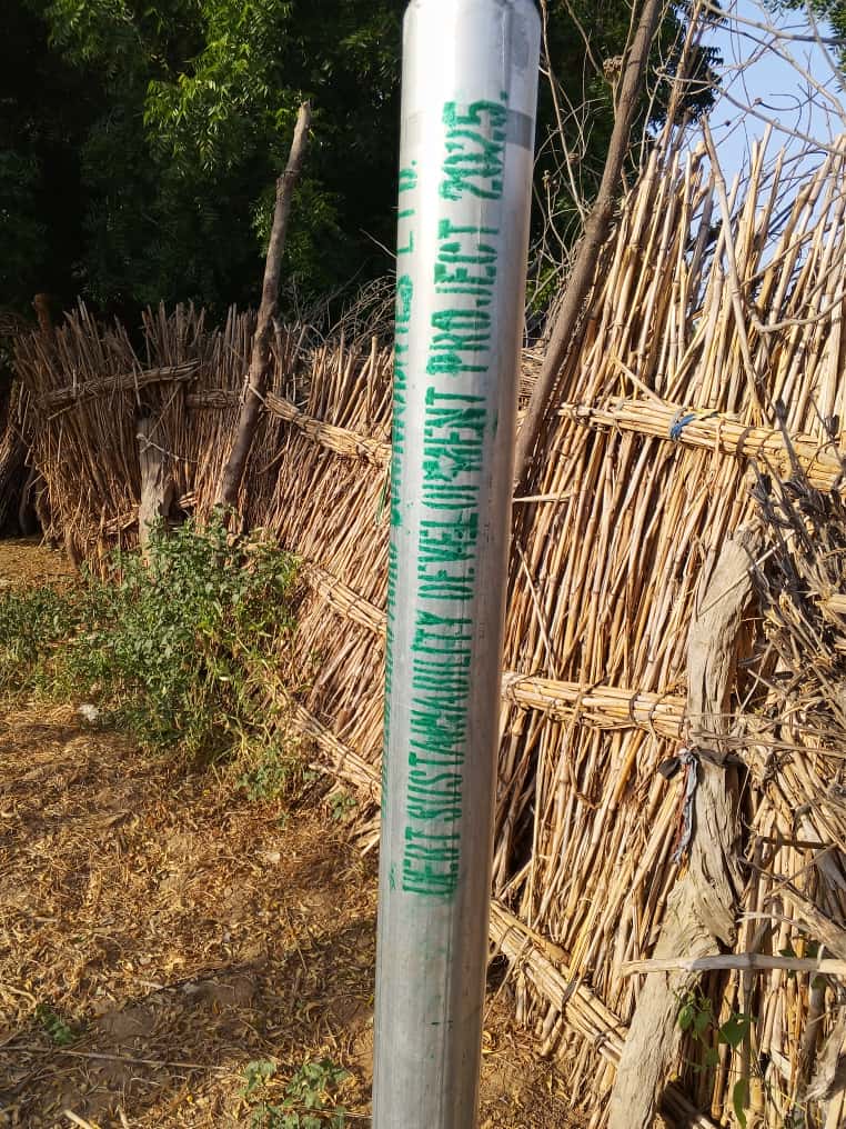 UEBT Sustainability Development Project 2025 marker at outgrower site